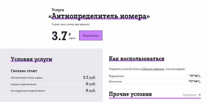 Услуга теле2 «антиаон» (антиопределитель номера) - tele2wiki.ru