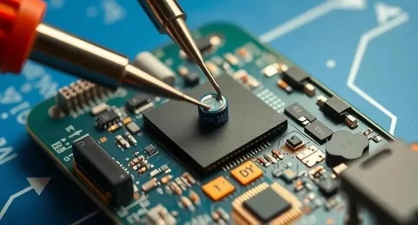 Диагностика короткого замыкания на плате смартфона