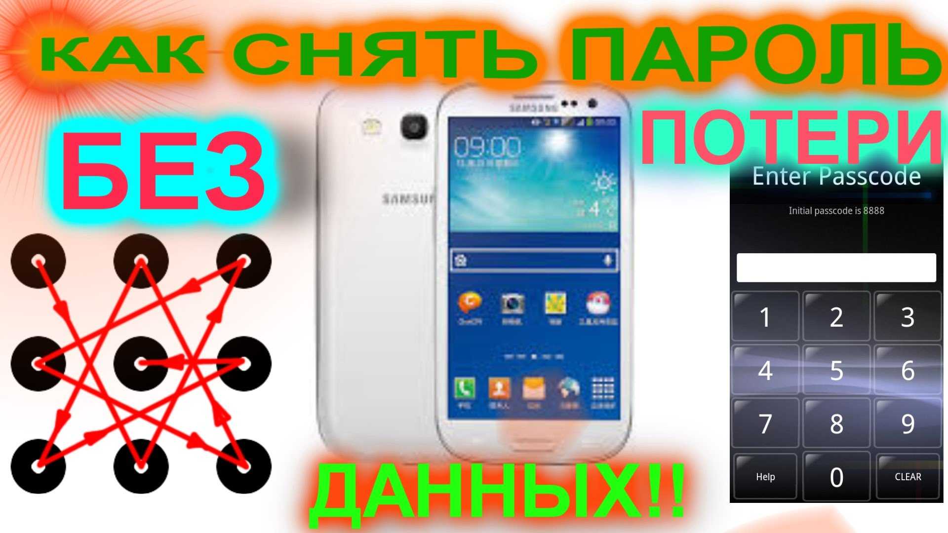 Как узнать пароль на телефоне рисунок